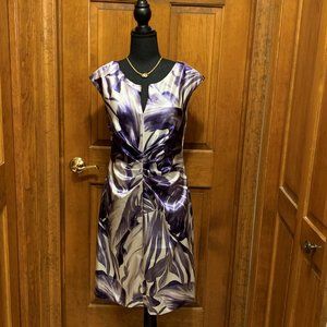 Dress Barn Sleeveless, Size 8, White Purple